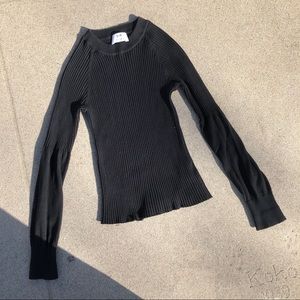 Sir the label revolve black knit long sleeve top